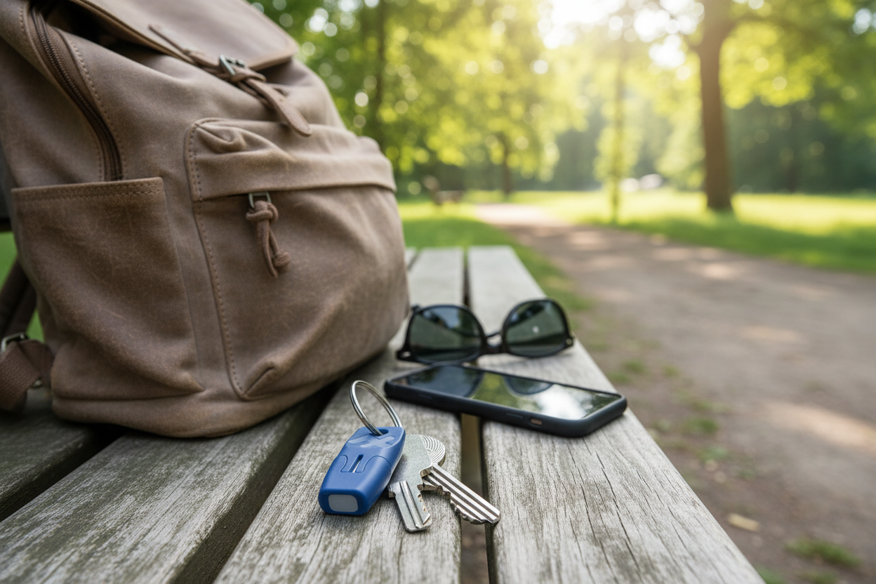 heat it® insect bite relief device on a keyring used outdoors in everyday life
